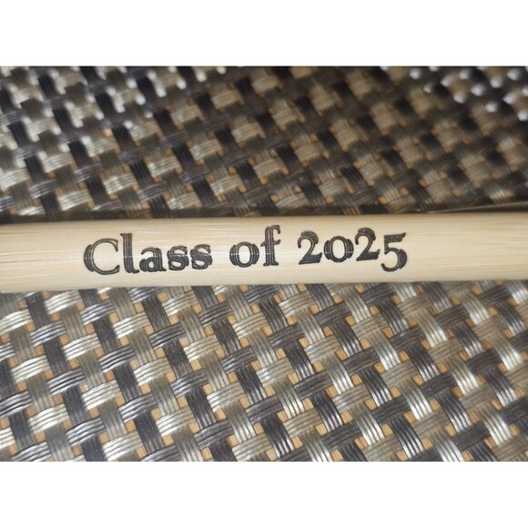 Laser Engraved Bamboo Class of 2025 Writing Pen Set of 3 - Picture 2 of 2